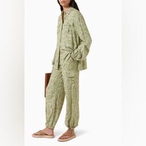 Never Fully Dressed Green Paisley Jumpsuit